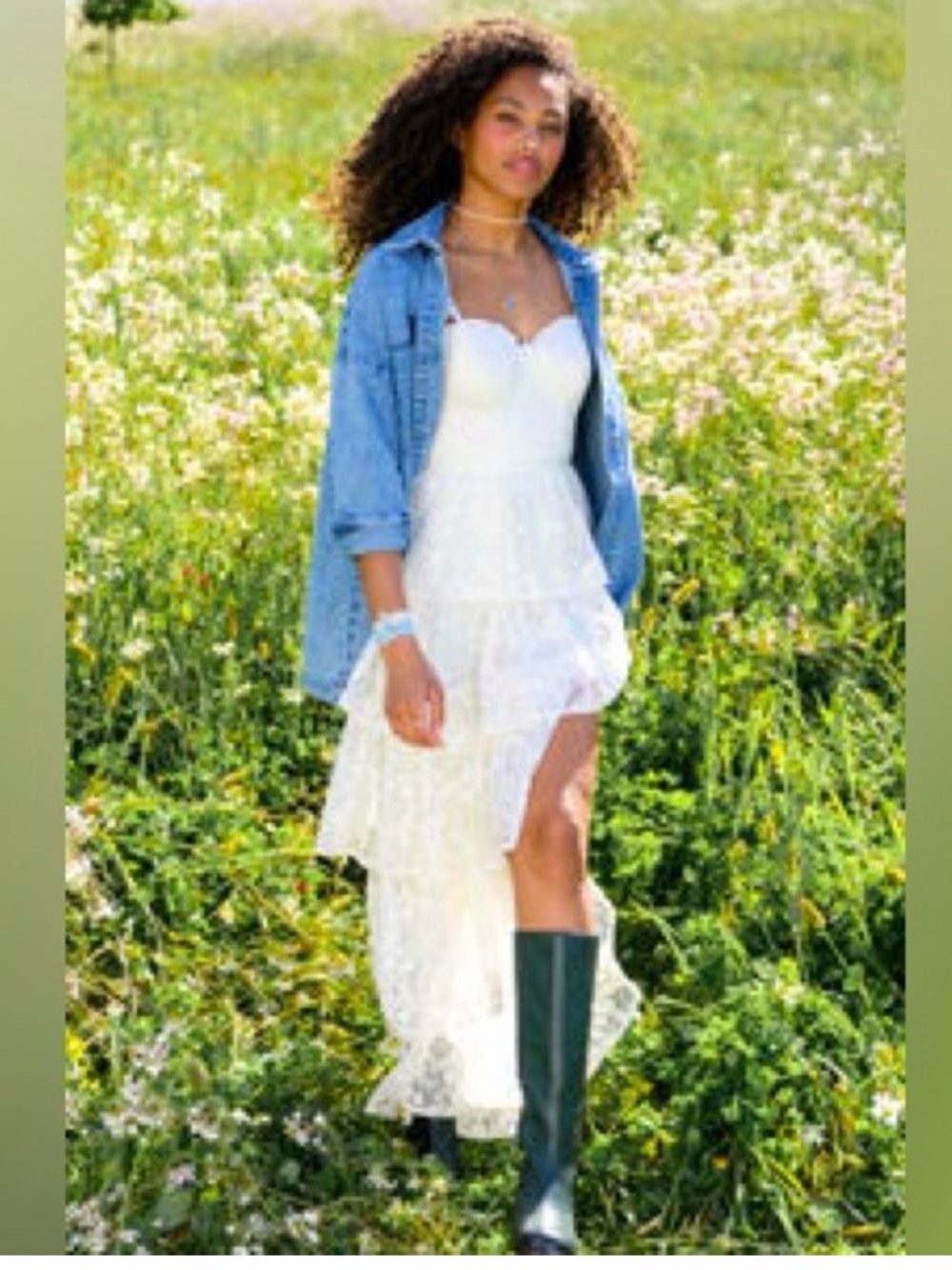 Altar'd State Umbar Embroidered Floral White Lace Dress - Picture 2 of 13